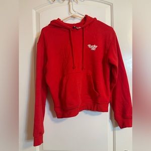 NWT H&M XS RED PULL OVER HOODIE